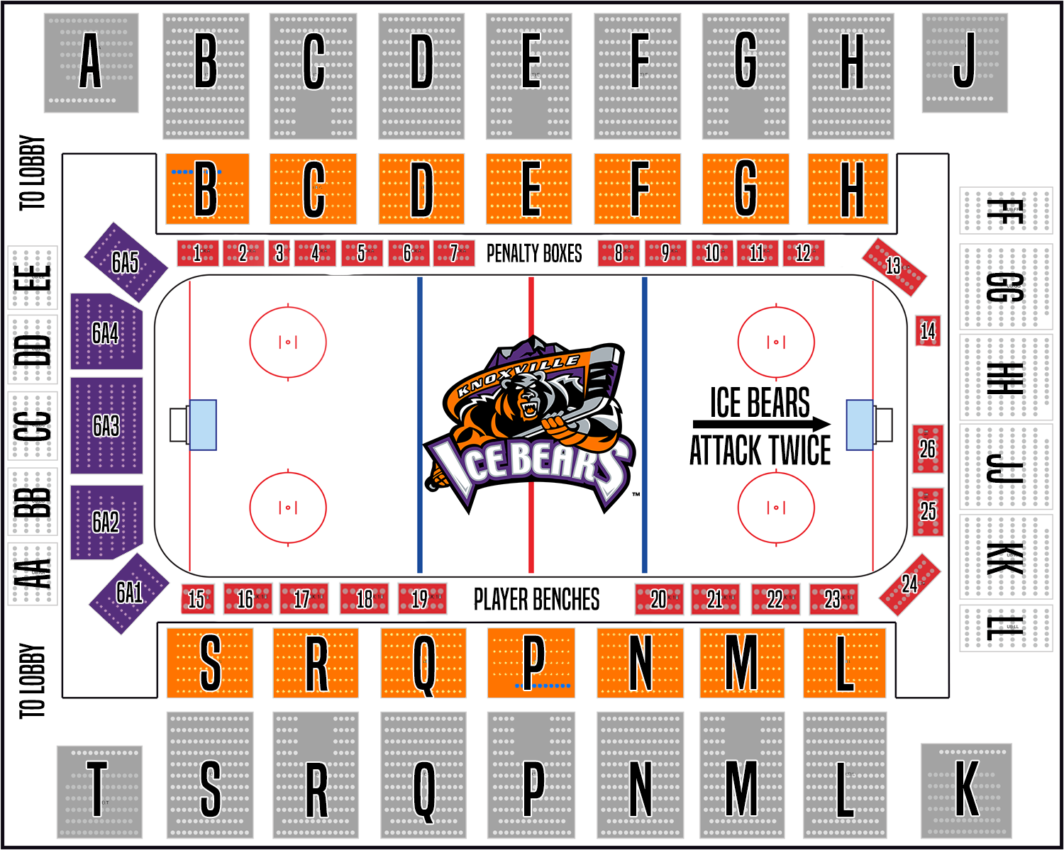 Seating Chart Knoxville Ice Bears