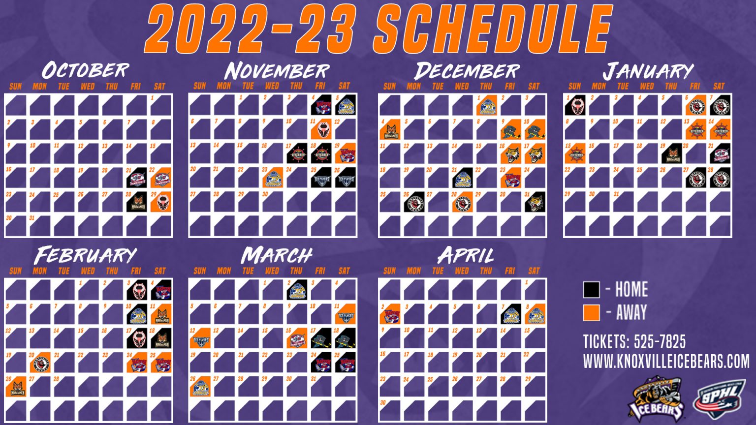 Ice Bears release full 202223 regular season schedule Knoxville Ice