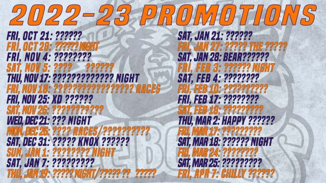 Knoxville Ice Bears release 2021-22 promotional schedule